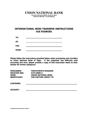blank wire transfer form sample